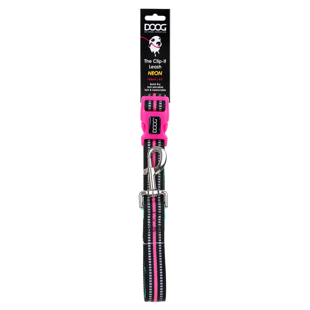 'Clip It' Neoprene Dog Leash - RIN TIN TIN (NEON)