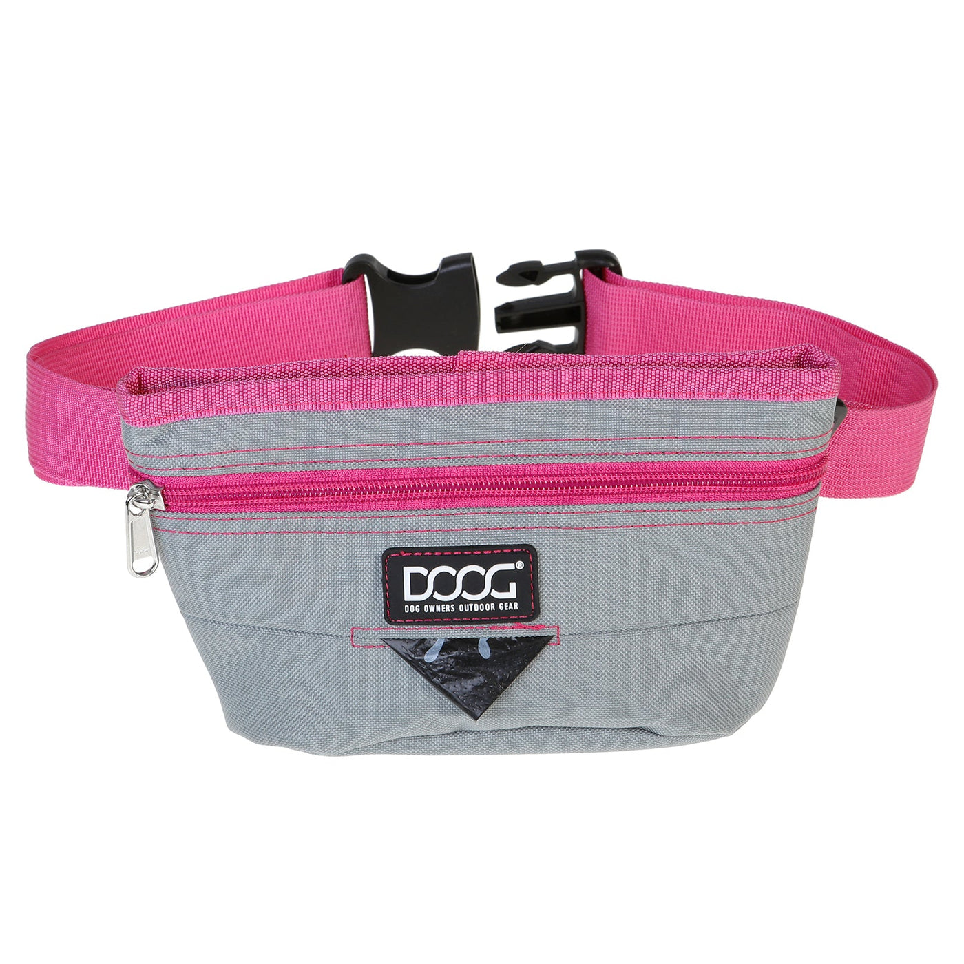 Good Dog Treat & Training Pouch - Grey & Pink (Large)