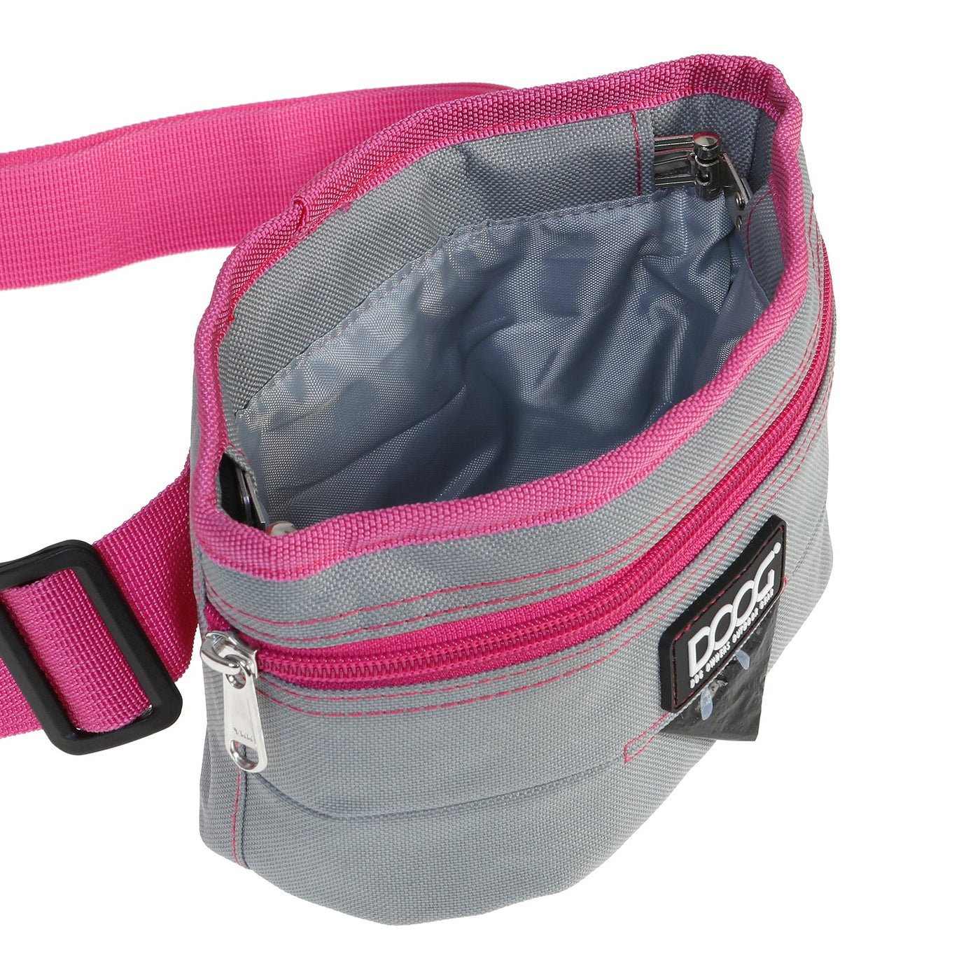 Good Dog Treat & Training Pouch - Grey & Pink (Large)
